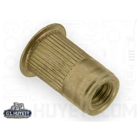 AVK Rivet Nut, M6-1.00 Thread Size, 120.70 mm Flange Dia., 17.27 mm L, Steel BTI-ALS4T-610-6.6/B